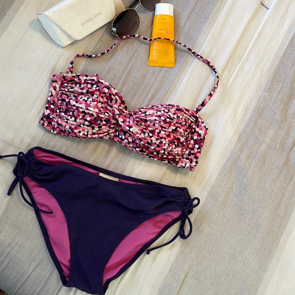 Profile by Gottex Bandeau Twist Front Bikini Top and Bottom Set